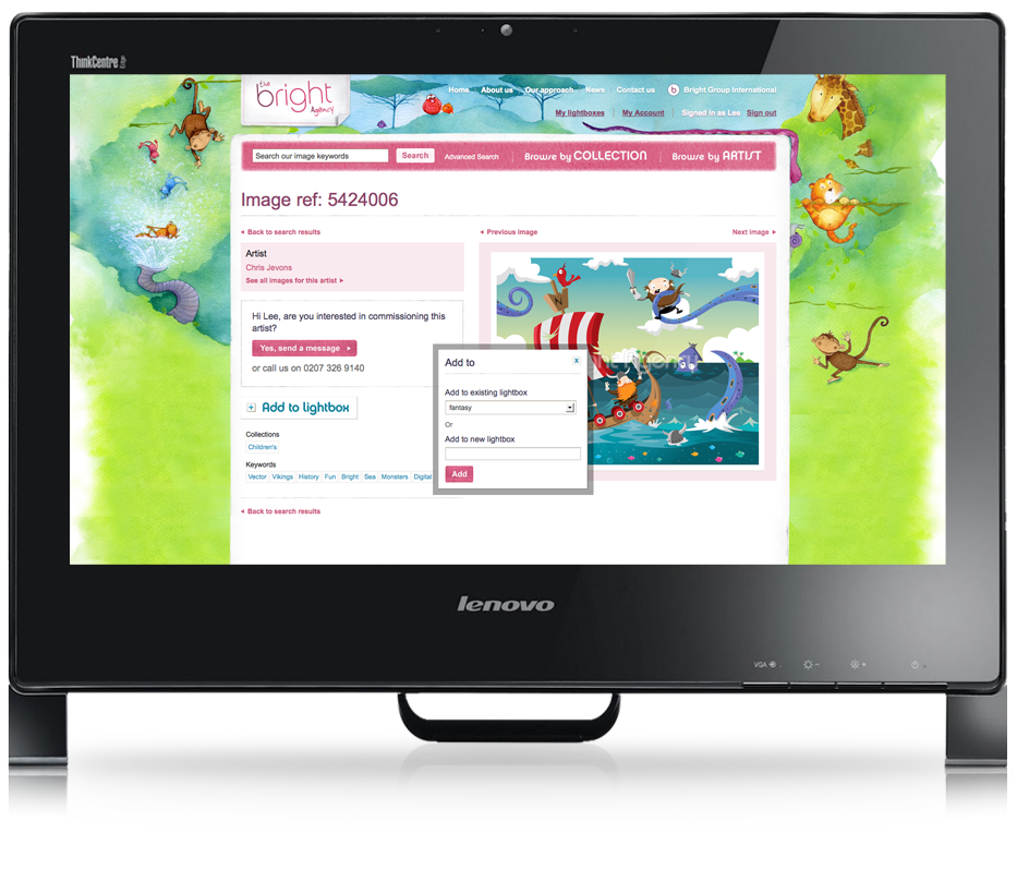 Large screenshot of The Bright Agency