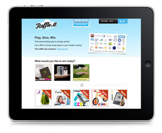 Screenshot of Raffle.it